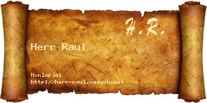 Herr Raul névjegykártya
